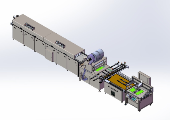 Halbautomatische Bogensiebdruckmaschine mit Ofen 