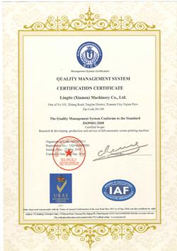 Zertifikat - ISO 9001 Lingtie